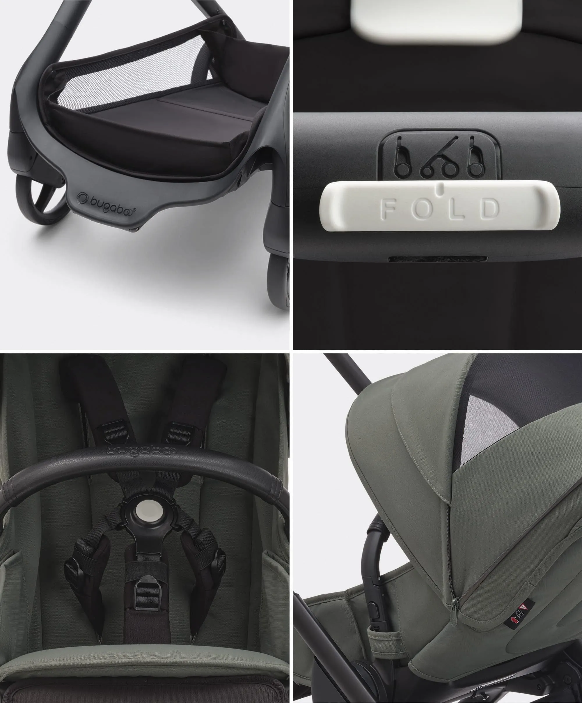 Bugaboo Pushchairs Bugaboo Dragonfly Pushchair Bundle with Cloud T Car Seat & Base - Forest Green