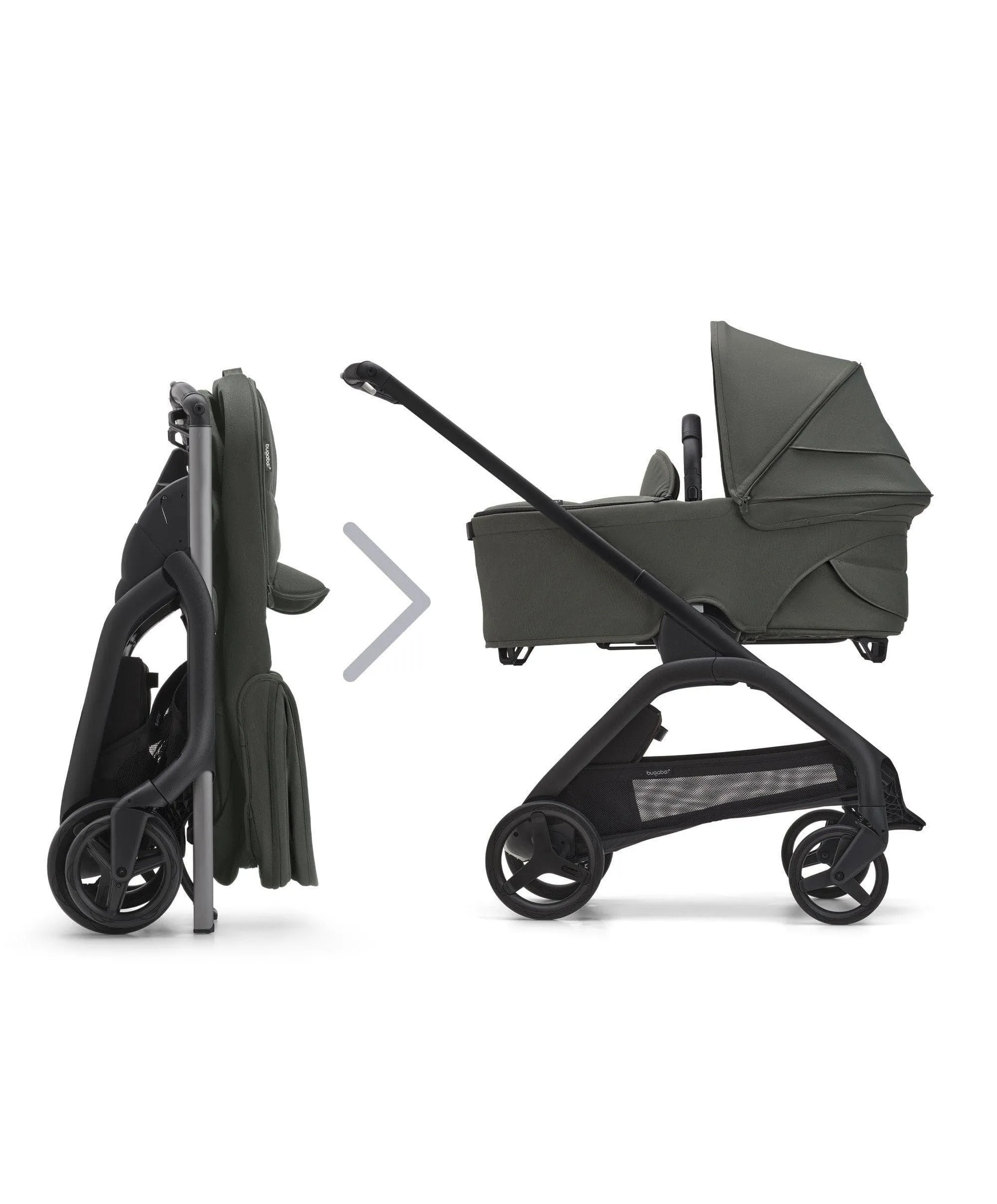 Bugaboo Pushchairs Bugaboo Dragonfly Pushchair Bundle with Cloud T Car Seat & Base - Forest Green