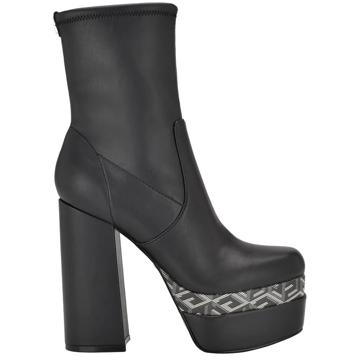 Caballa Womens Faux Leather Heels Mid-Calf Boots