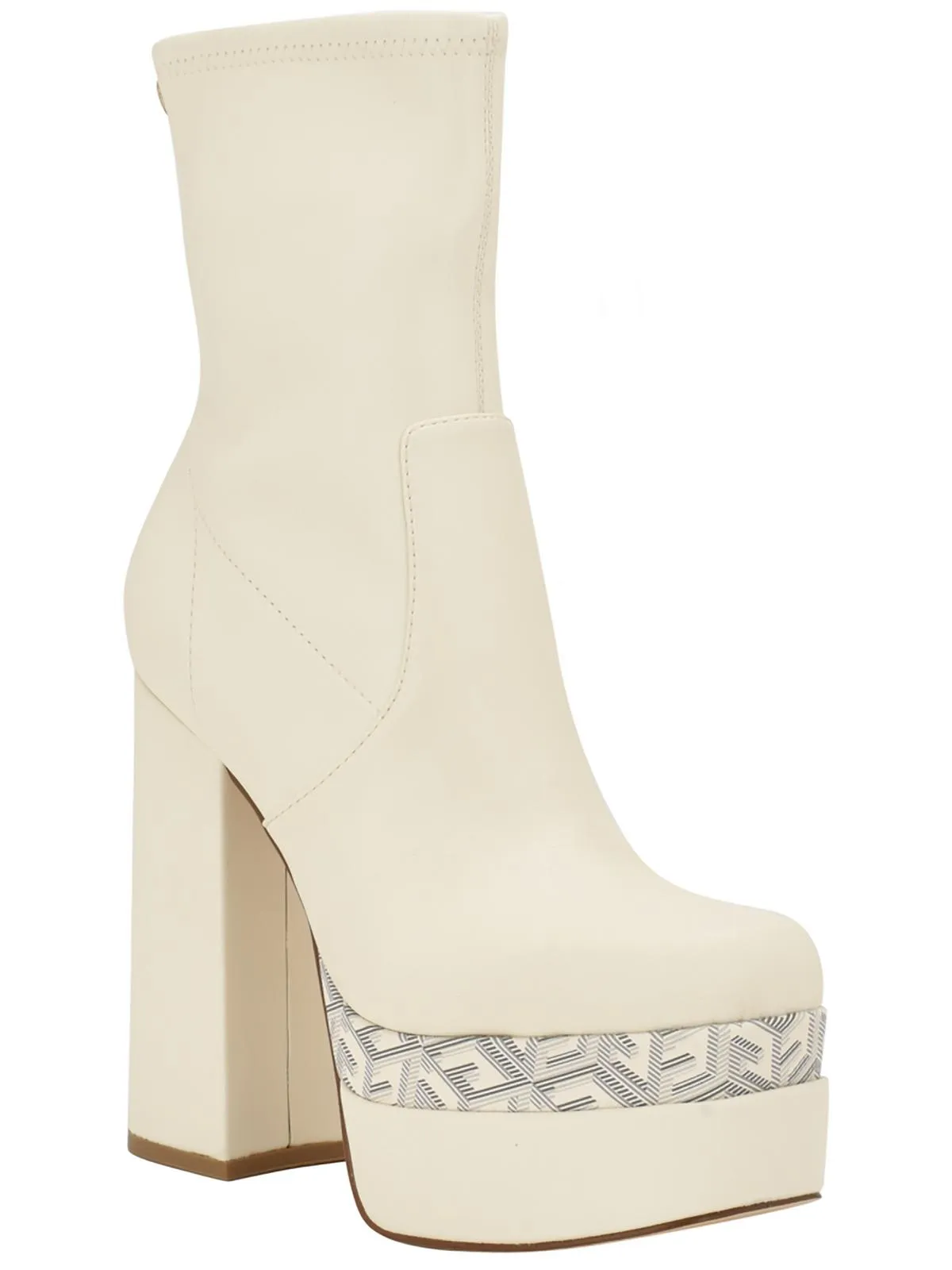 Caballa Womens Faux Leather Heels Mid-Calf Boots