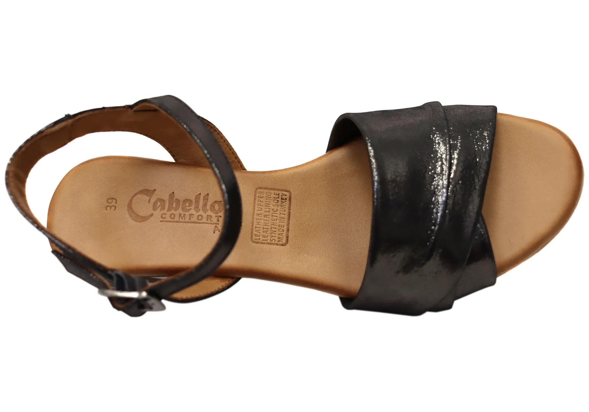 Cabello Comfort Yenice Womens Comfortable European Leather Sandals Cabello Comfort Shoes