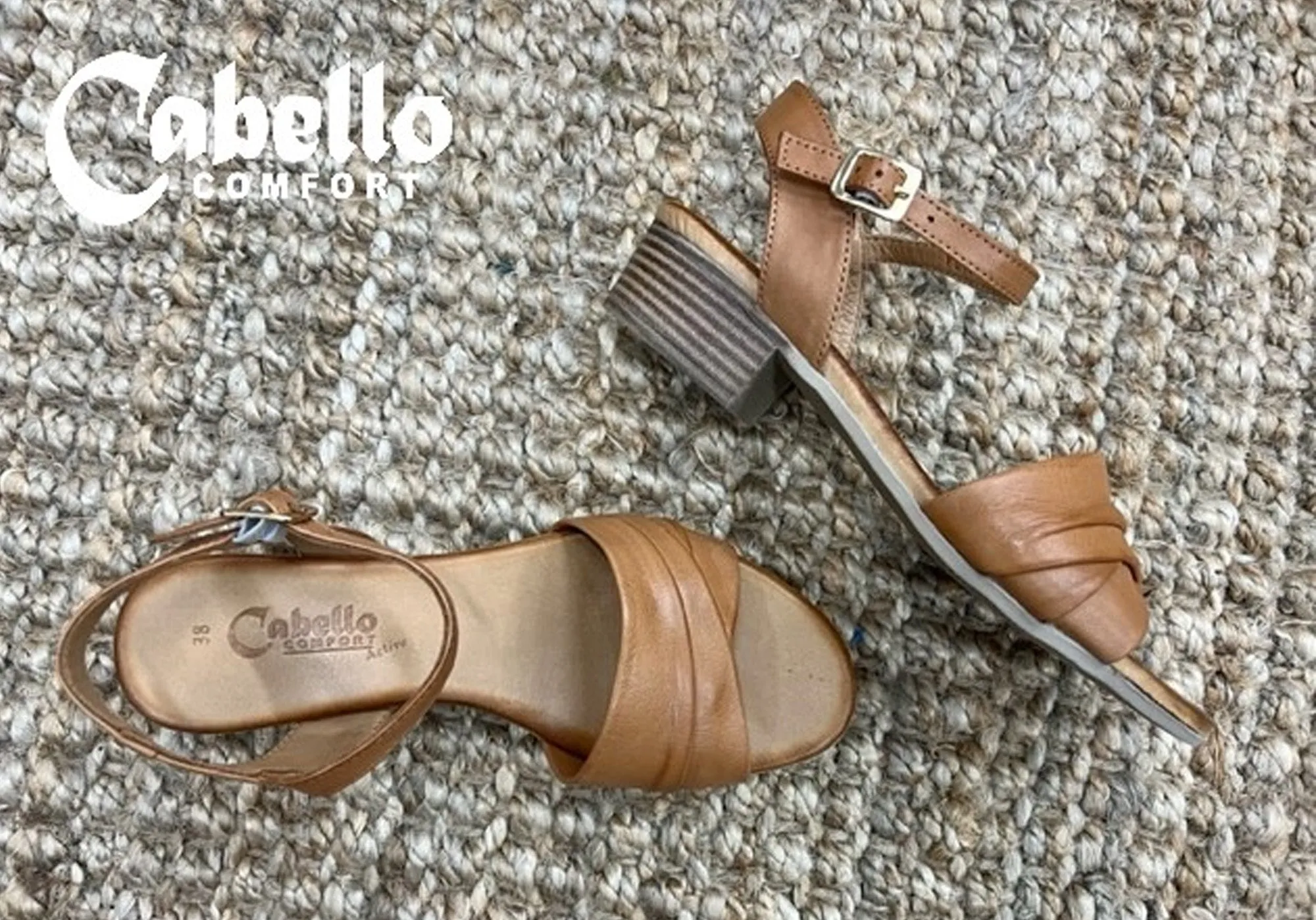Cabello Comfort Yenice Womens Comfortable European Leather Sandals Cabello Comfort Shoes