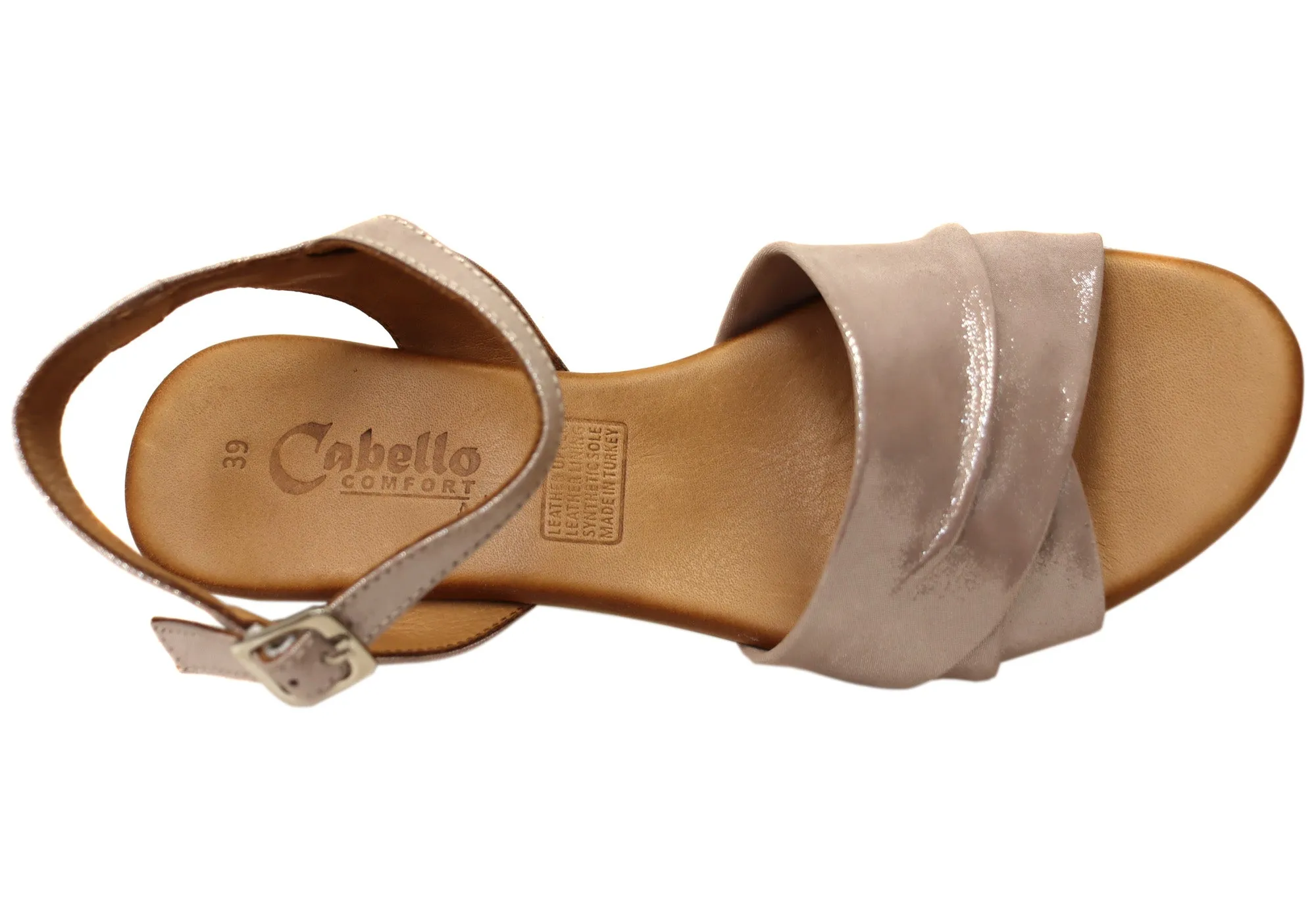 Cabello Comfort Yenice Womens Comfortable European Leather Sandals Cabello Comfort Shoes