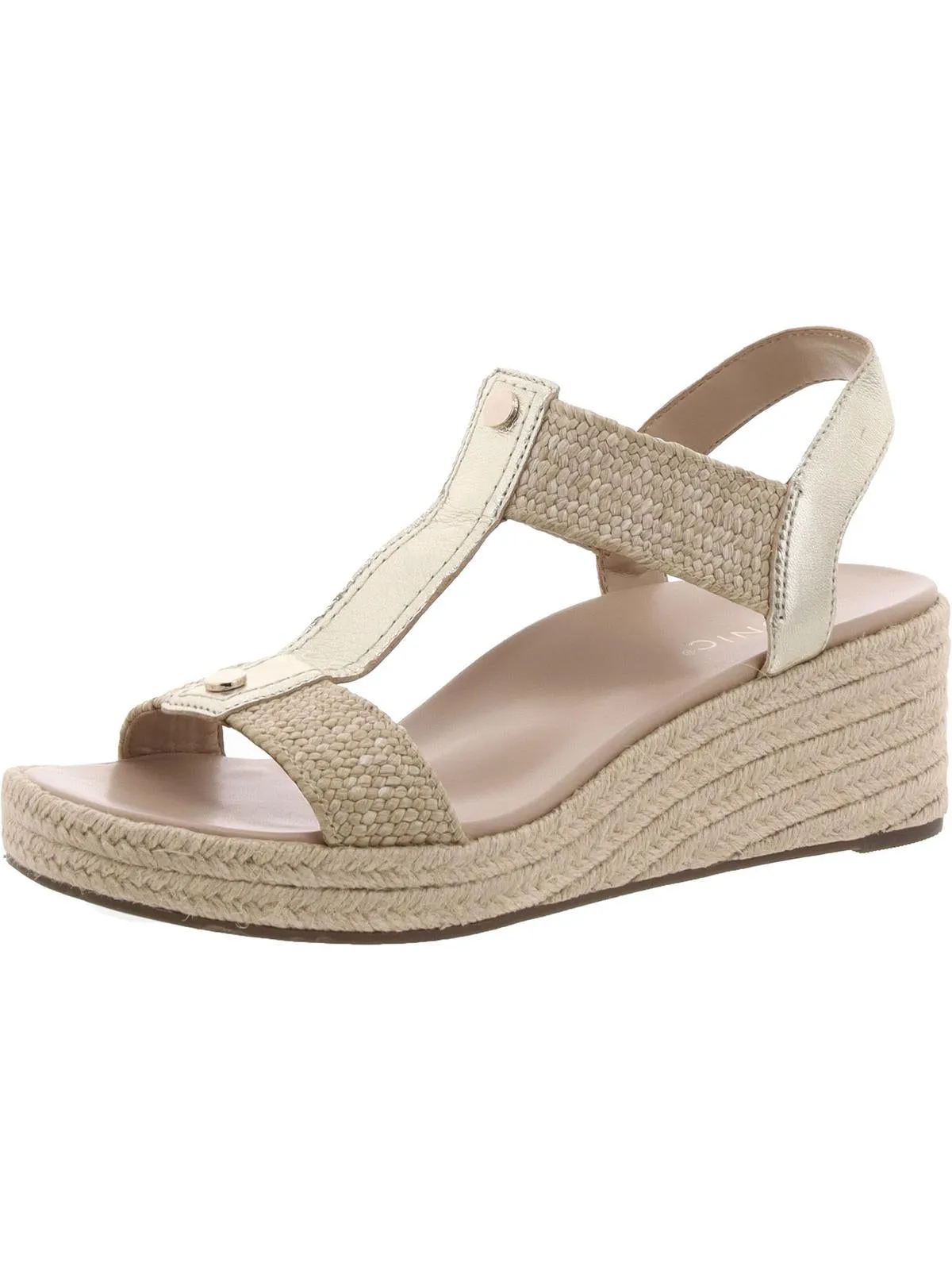 Calera Womens Leather Slingback Wedge Sandals