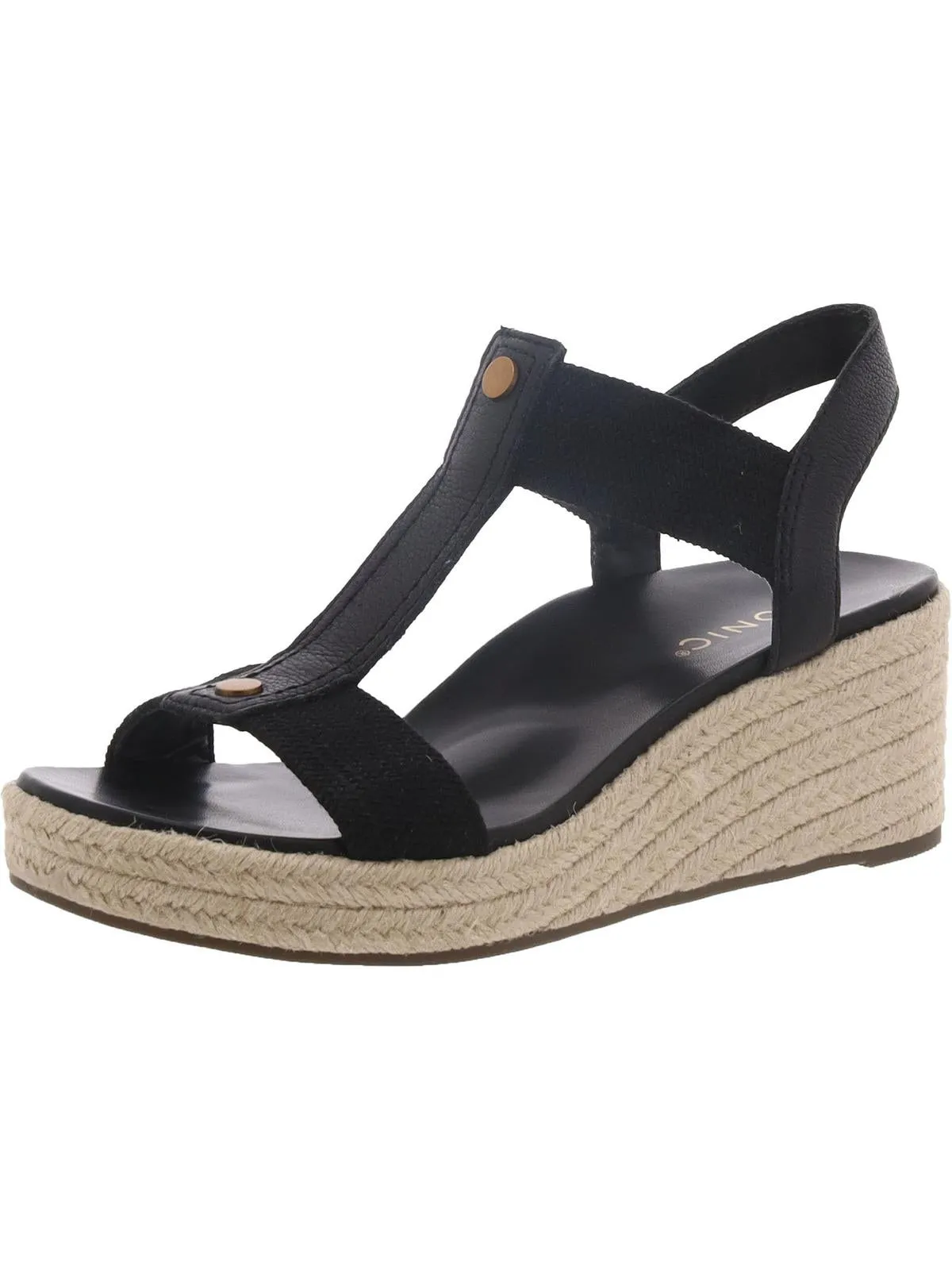 Calera Womens Leather Slingback Wedge Sandals