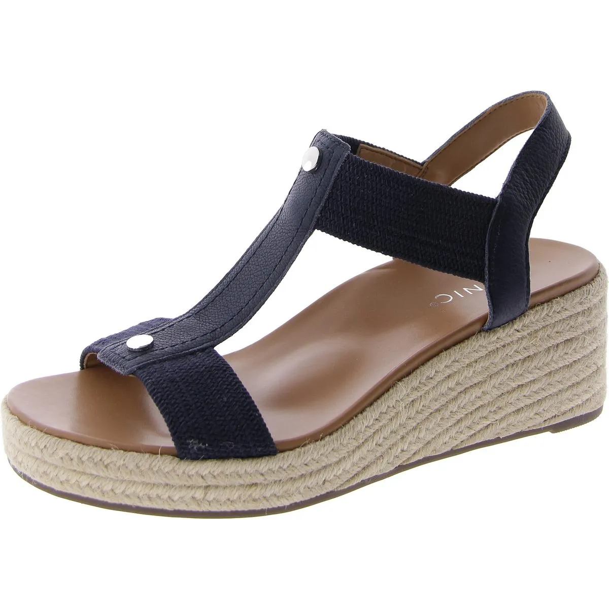 Calera Womens Leather Slingback Wedge Sandals