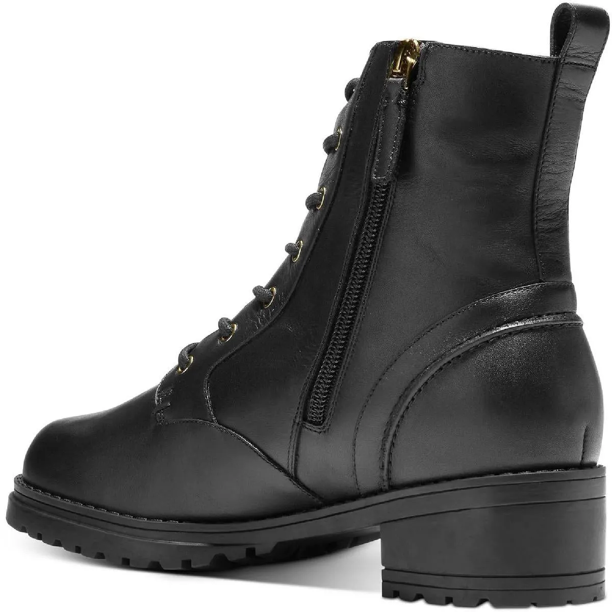 Camea Womens Faux Leather Ankle Combat & Lace-up Boots