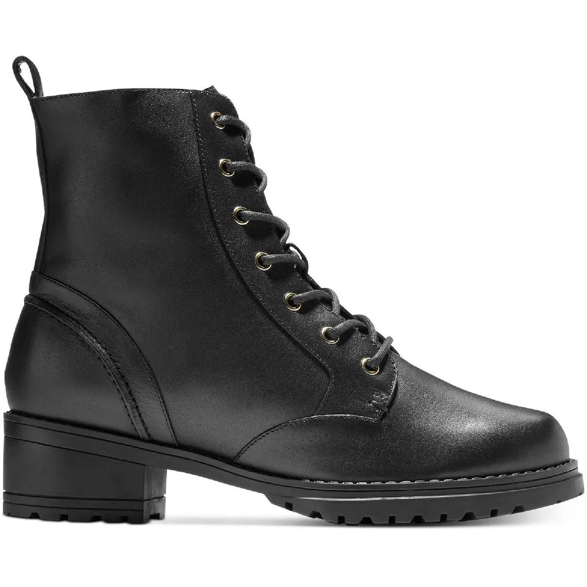 Camea Womens Faux Leather Ankle Combat & Lace-up Boots