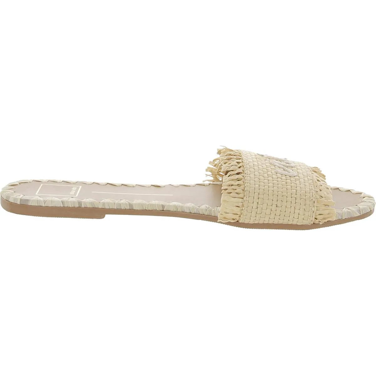 CAMINO Womens Leather Raffia Slide Sandals
