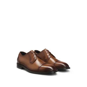 Cap-toe Derby shoes in leather