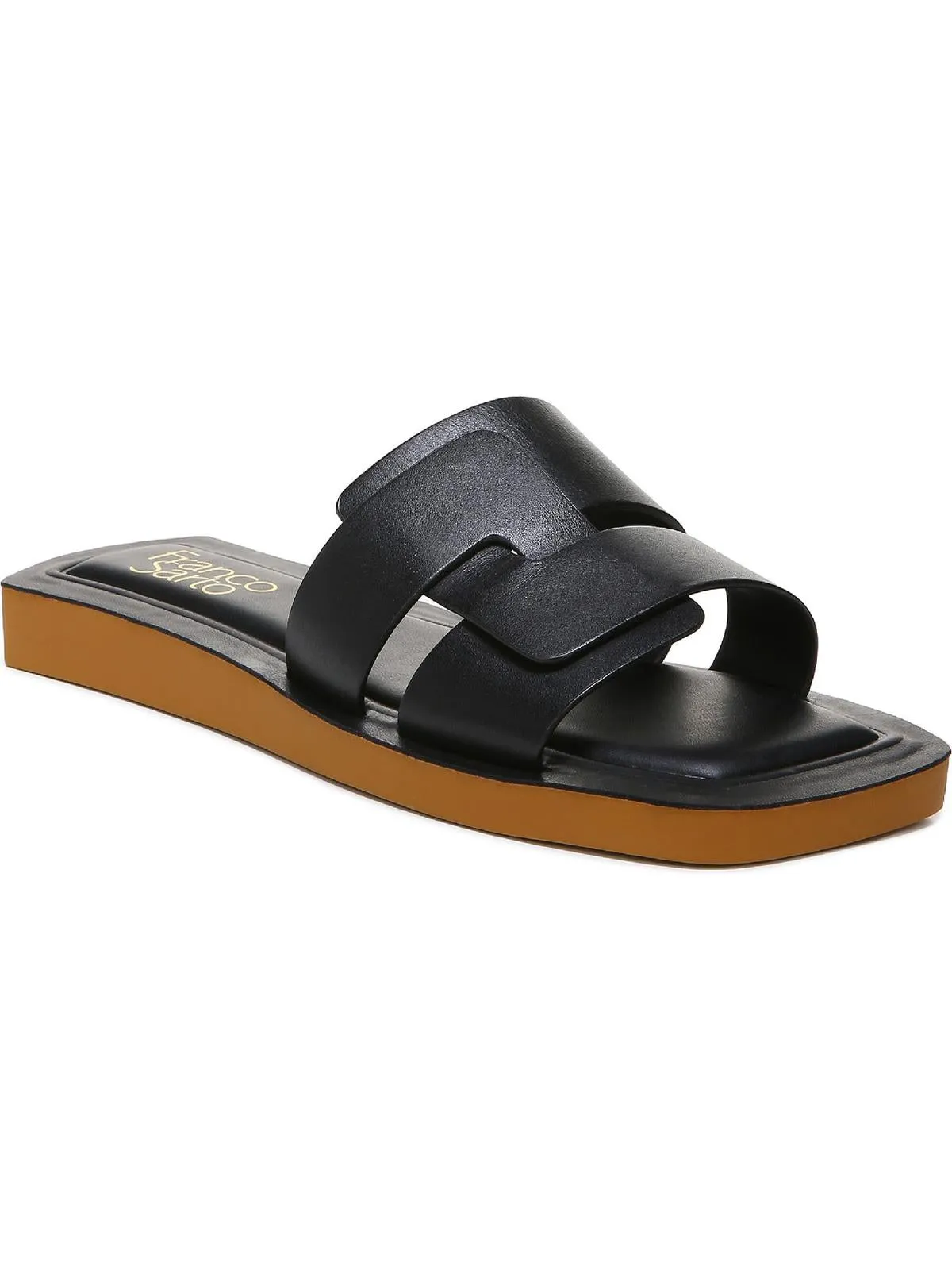 Capri Womens Leather Slip On Slide Sandals