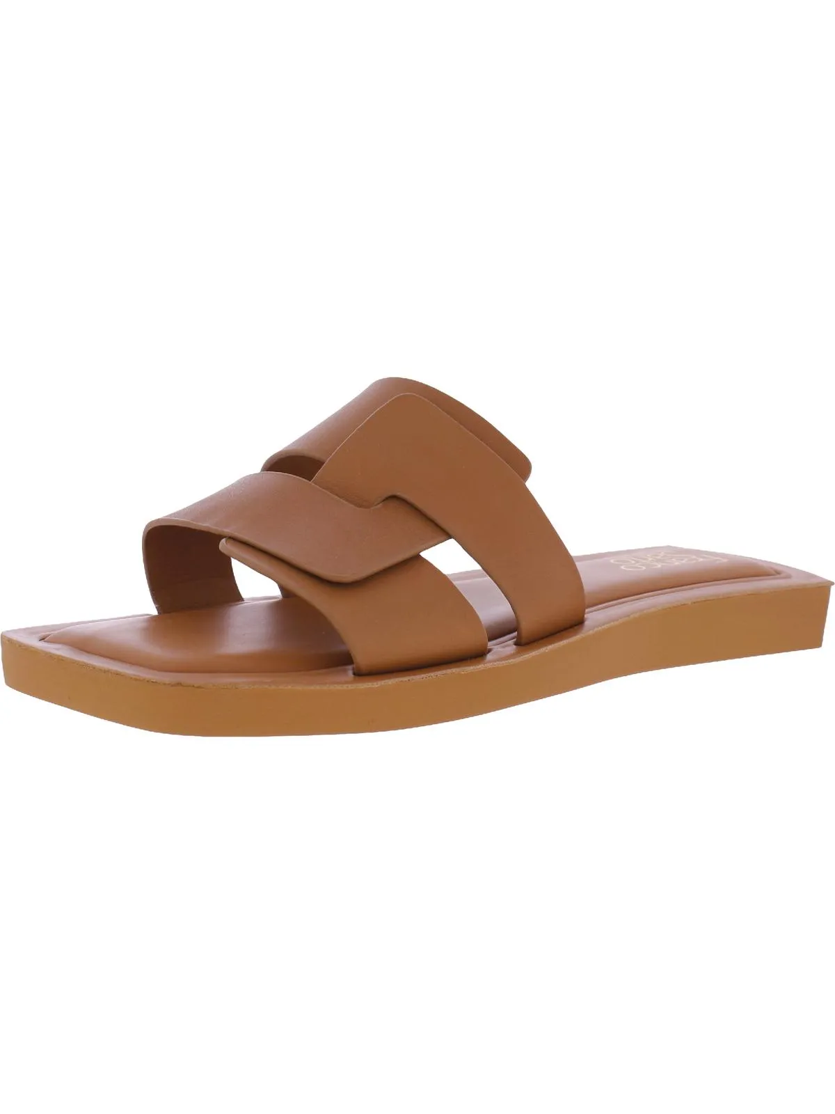 Capri Womens Leather Slip On Slide Sandals