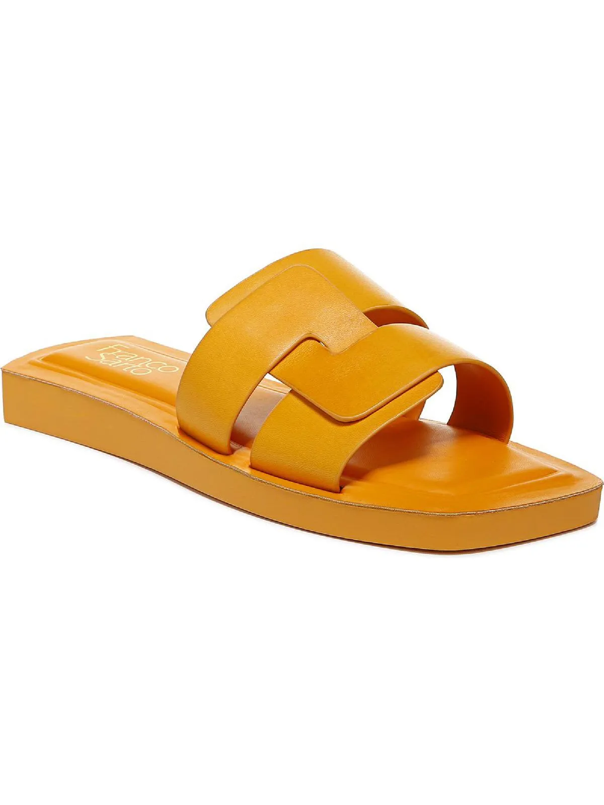 Capri Womens Leather Slip On Slide Sandals