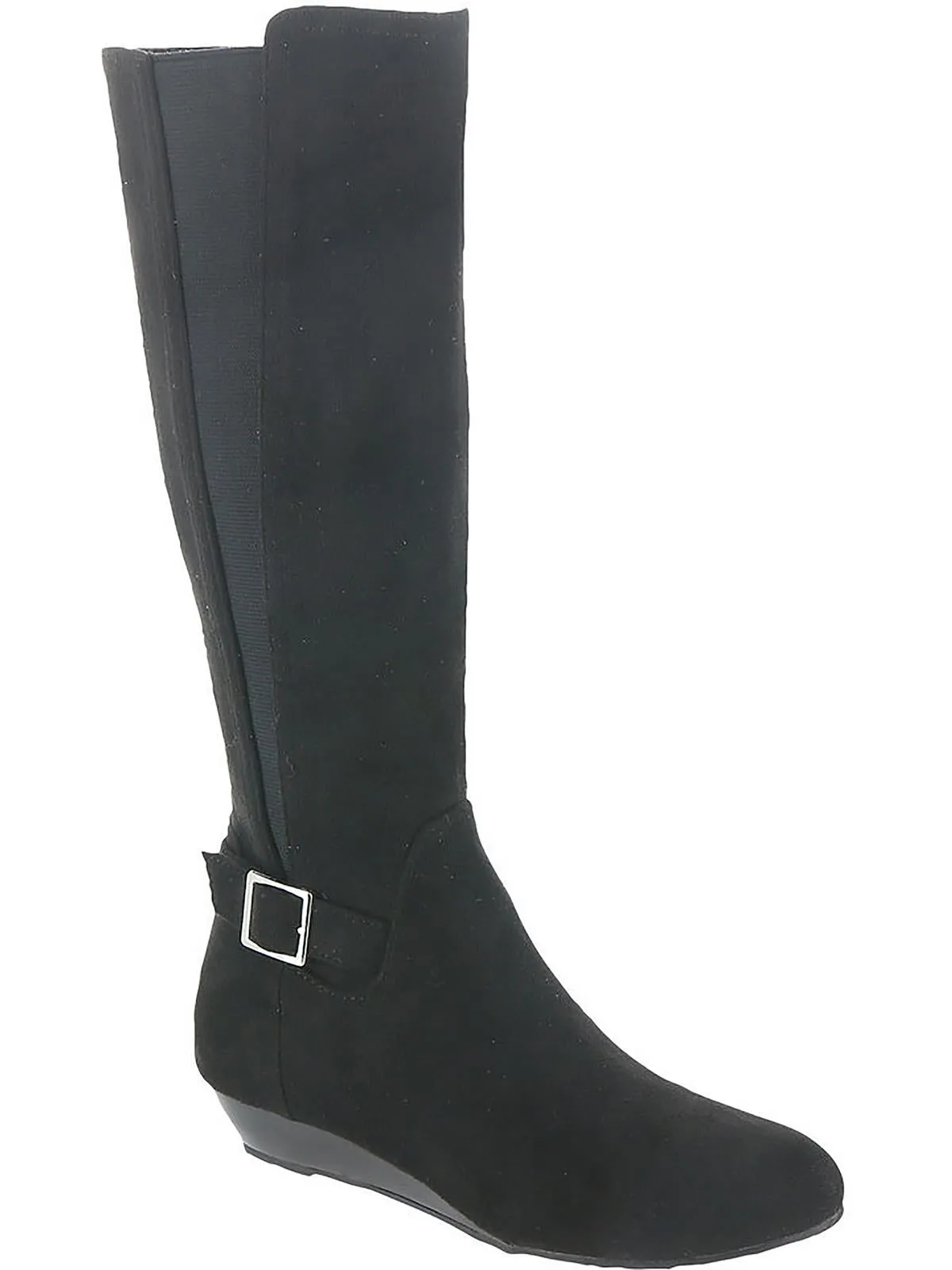 Cara Womens Faux Suede Pull On Knee-High Boots
