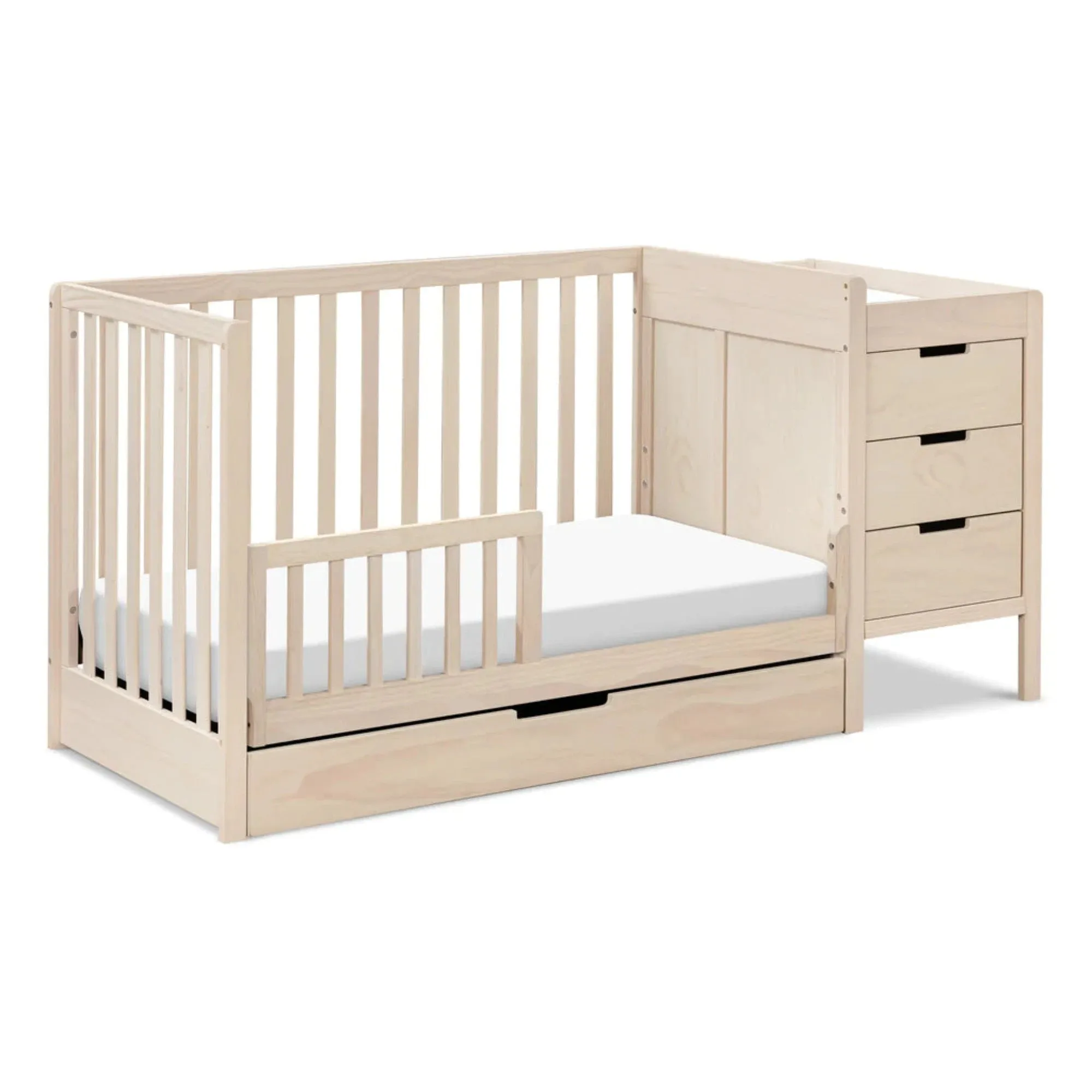 CARTERS by DAVINCI Colby 4-in-1 Convertible Crib & Changer Combo - Washed Natural