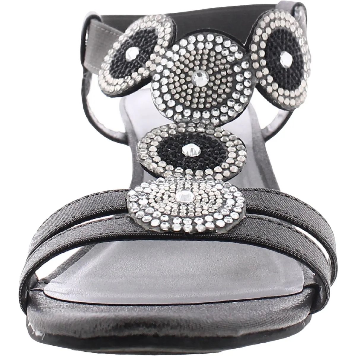 Catrinaa Womens Embellished Open Toe T-Strap Sandals