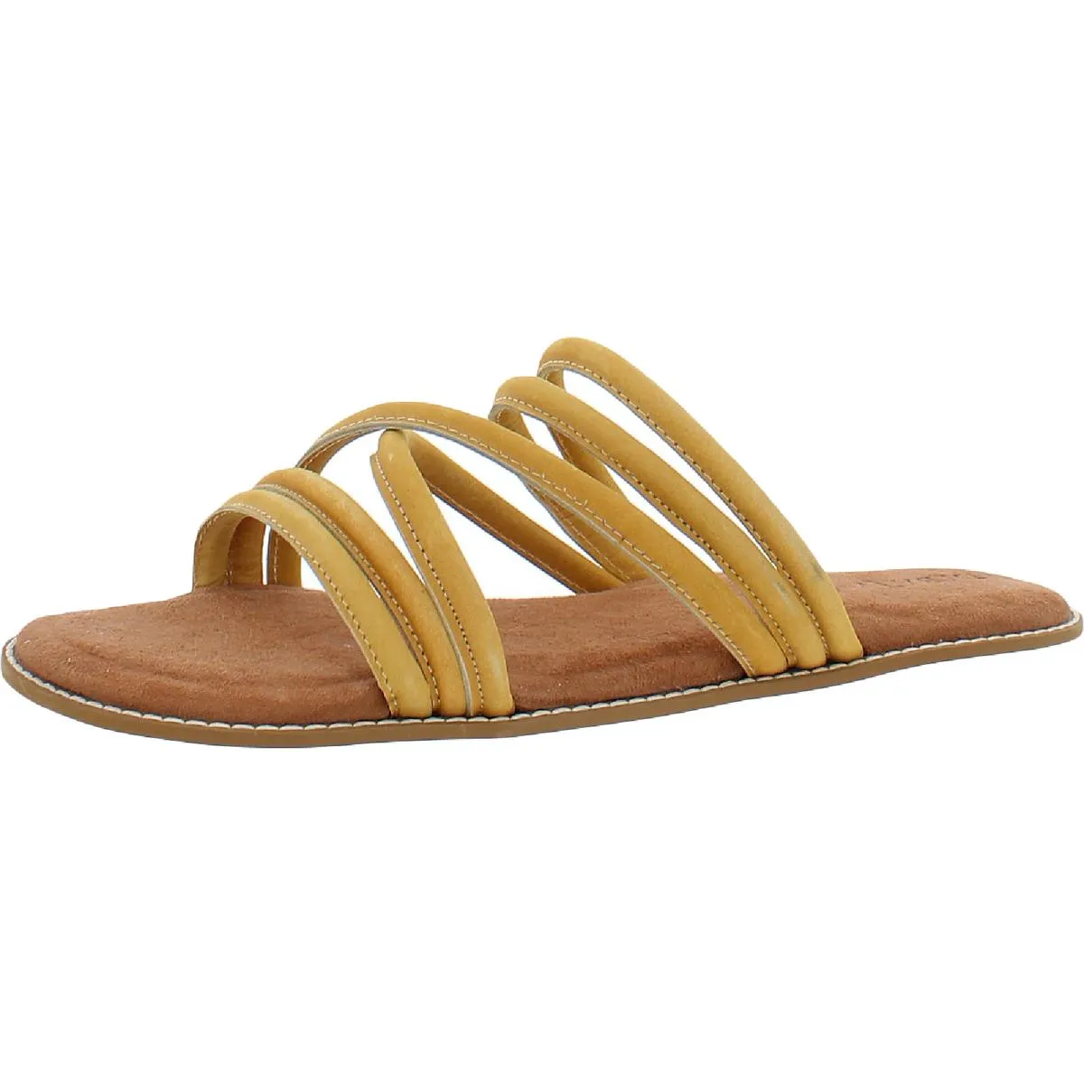 Cedar Cove Womens Leather Strappy Slide Sandals