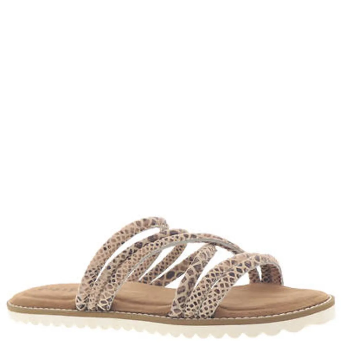 Cedar Cove Womens Leather Strappy Slide Sandals