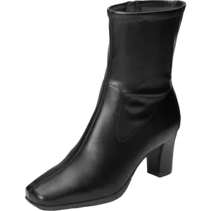 Cinnamon Womens Faux Leather Comfort Insole Dress Boots