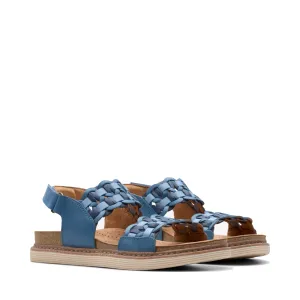 Clarks Women's Arwell Glide Sandal in Blue Combination