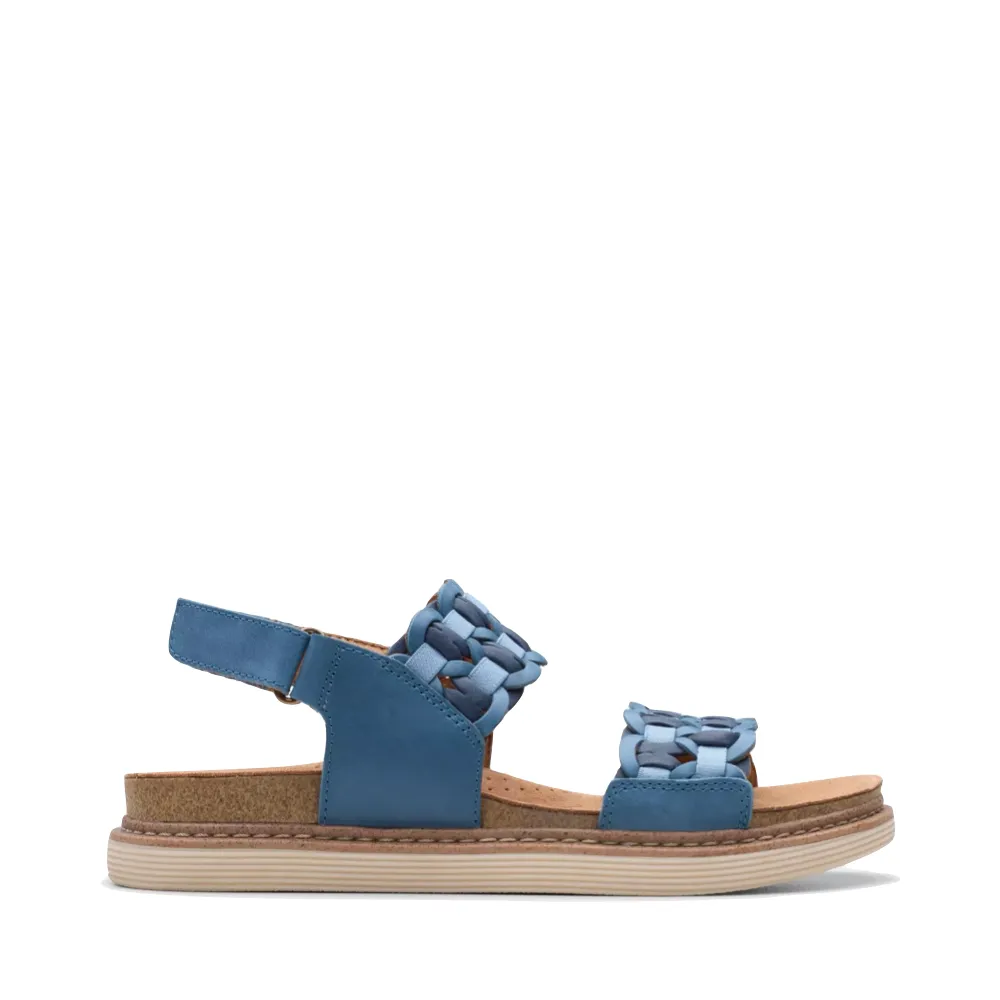 Clarks Women's Arwell Glide Sandal in Blue Combination