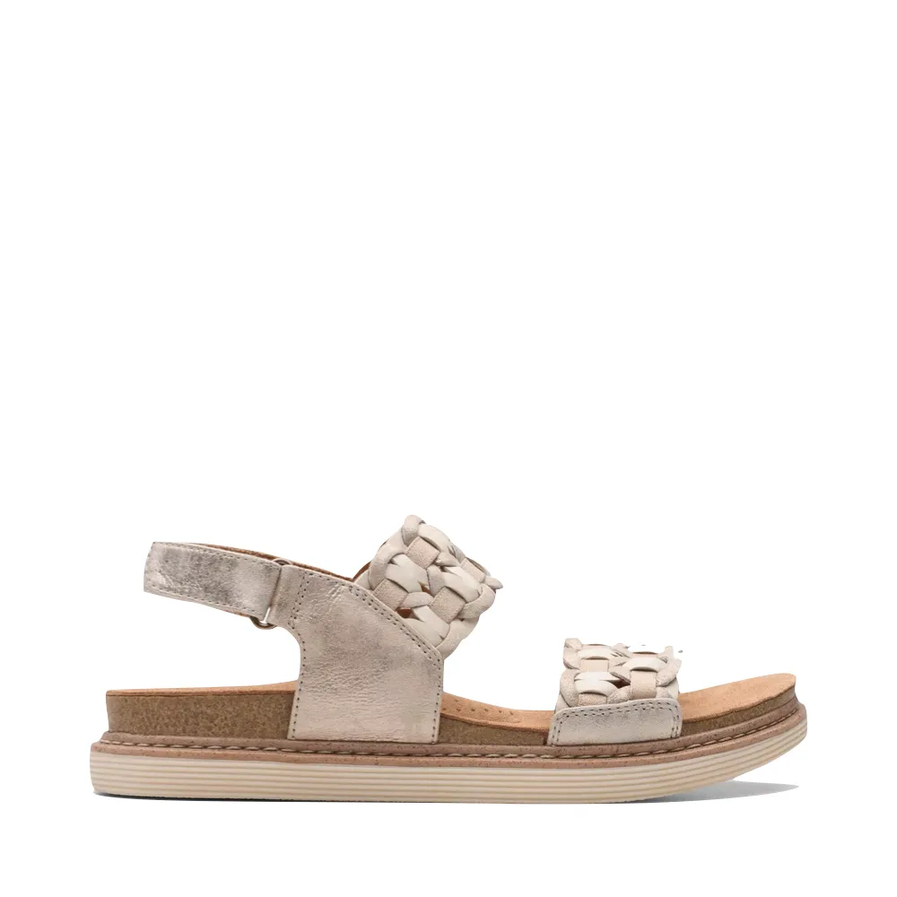 Clarks Women's Arwell Glide Sandal in Metallic Combination