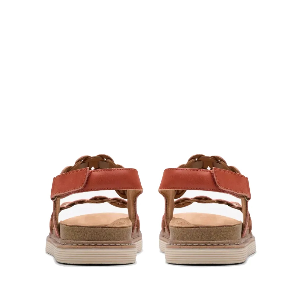 Clarks Women's Arwell Glide Sandal in Orange Combination