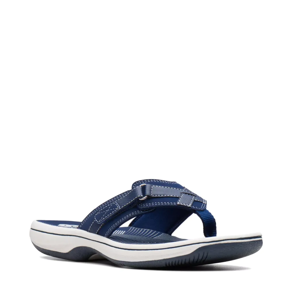 Clarks Women's Breeze Sea II Flip Thong Sandal in Navy