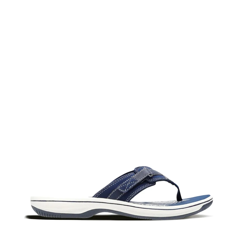 Clarks Women's Breeze Sea II Flip Thong Sandal in Navy