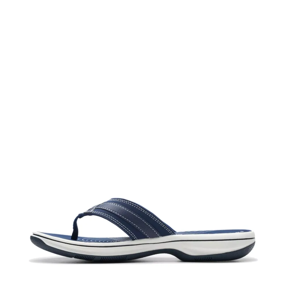 Clarks Women's Breeze Sea II Flip Thong Sandal in Navy