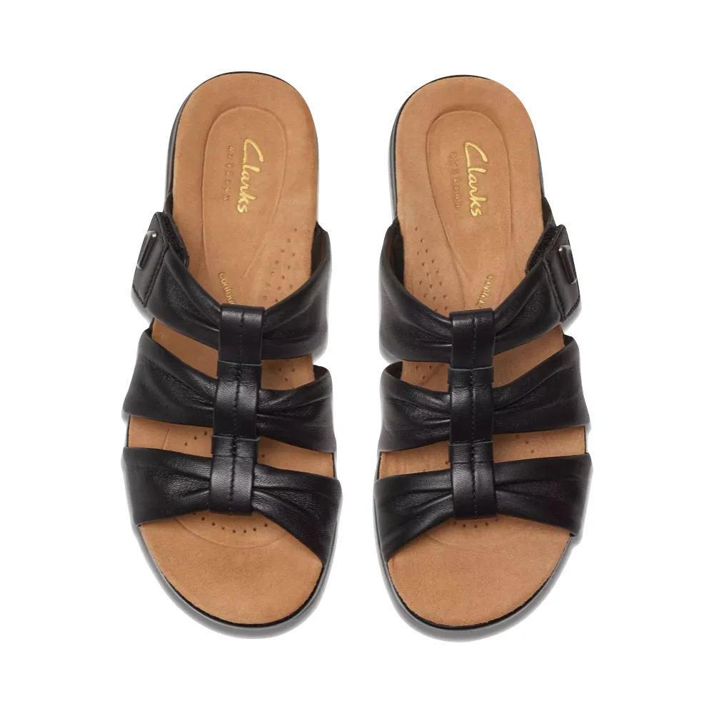 Clarks Women's Kitly Slide Sandal in Black