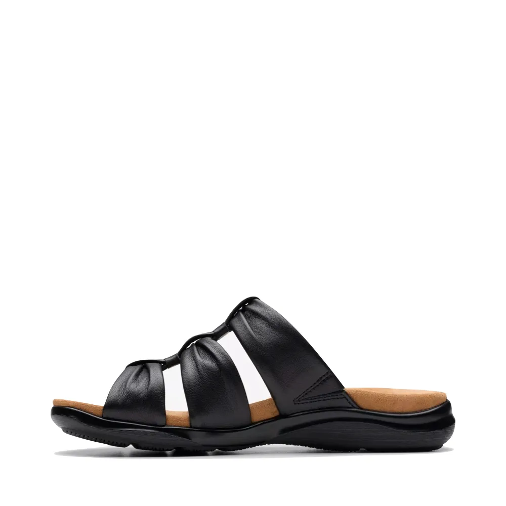 Clarks Women's Kitly Slide Sandal in Black