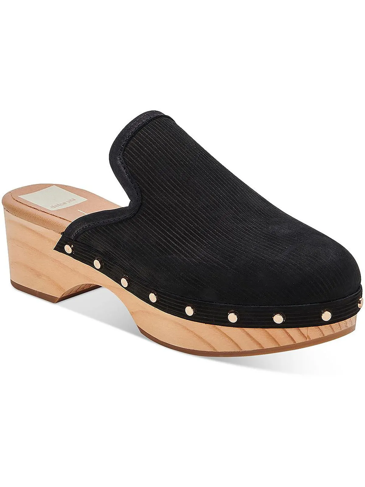 Closen Womens Nubuck Studded Clogs