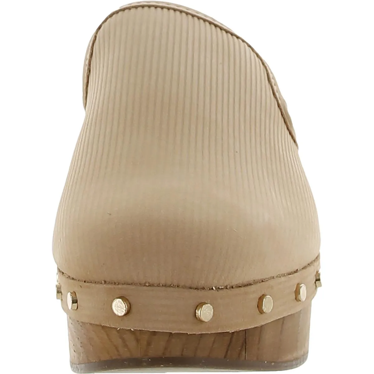 Closen Womens Nubuck Studded Clogs
