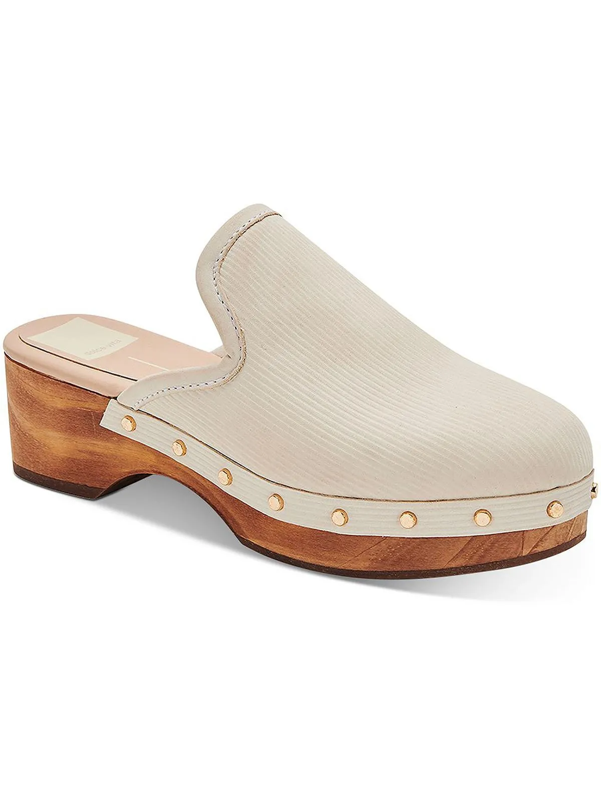 Closen Womens Nubuck Studded Clogs
