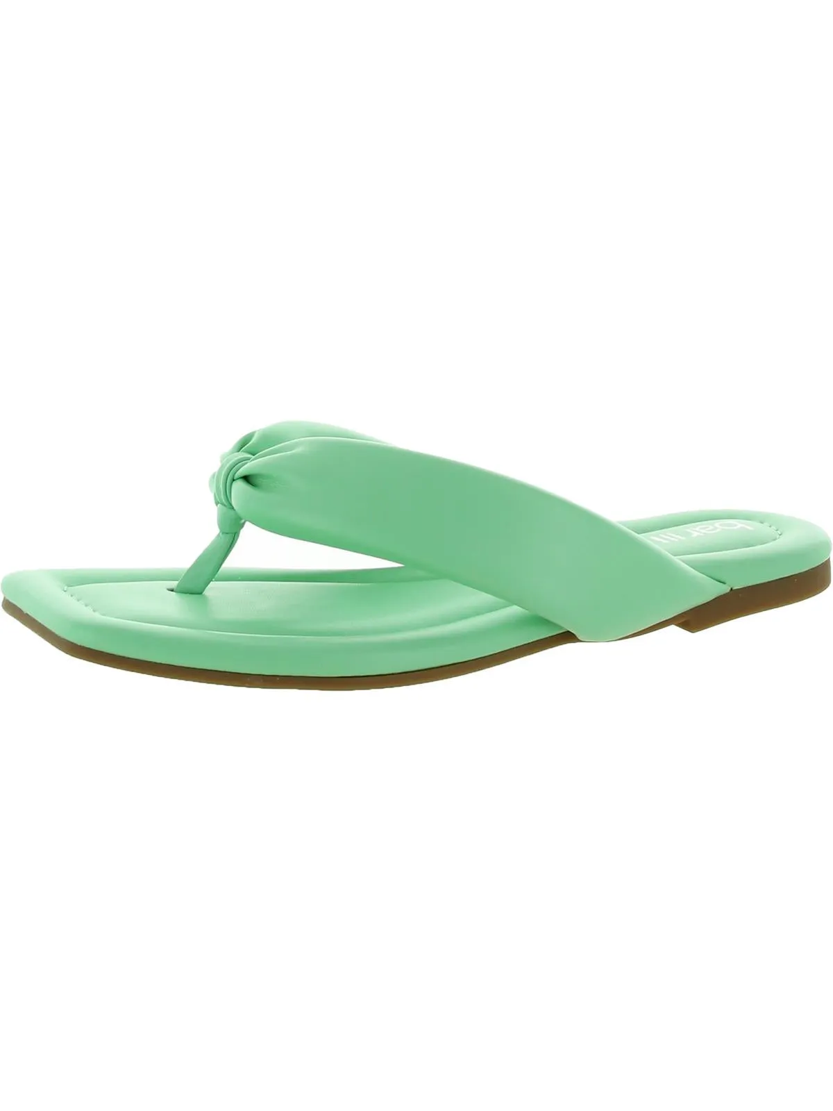 Cloverr Womens Faux Leather Padded Insole Thong Sandals