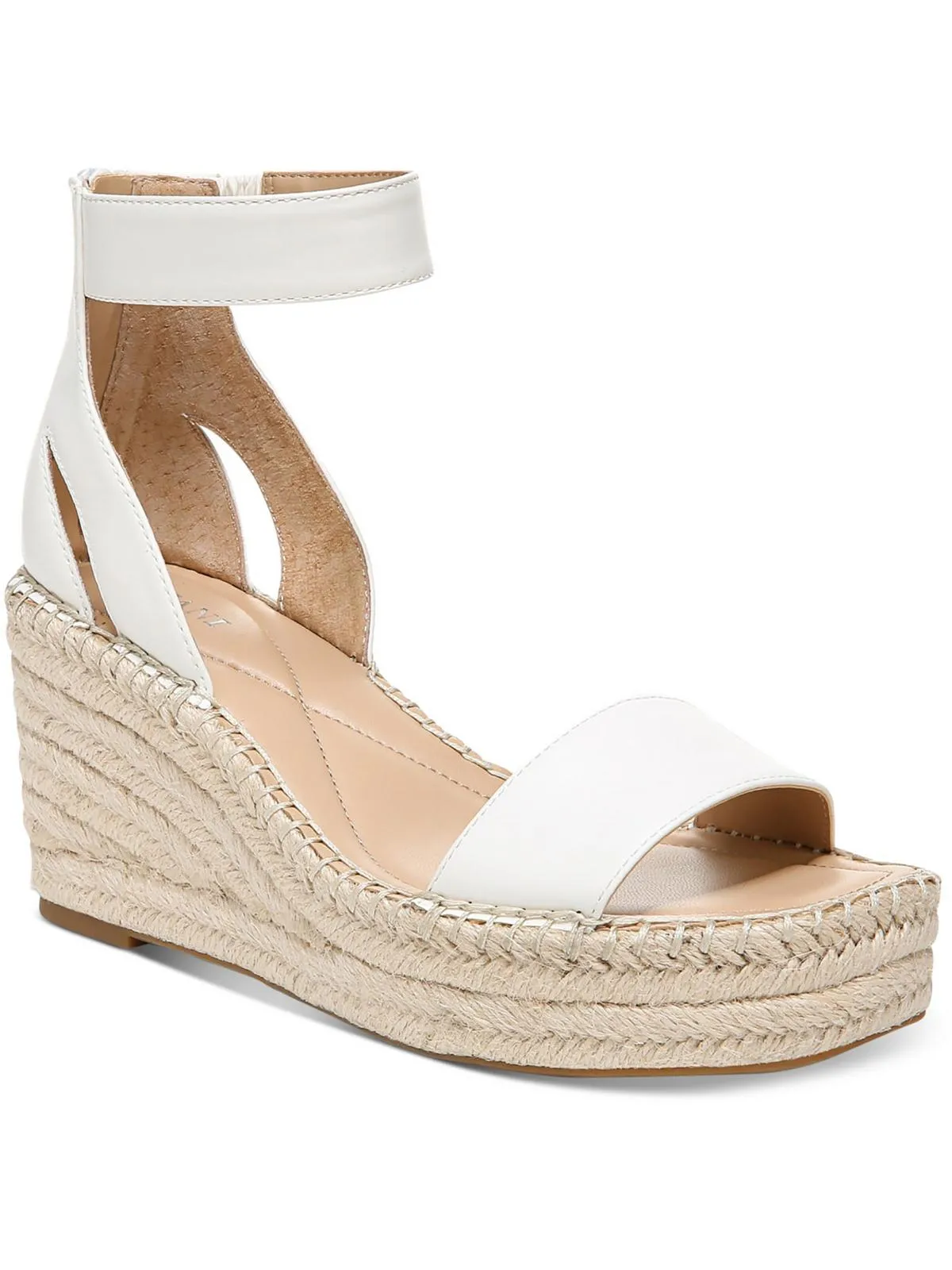 Cohjo Womens Faux Leather Padded Insole Wedge Sandals