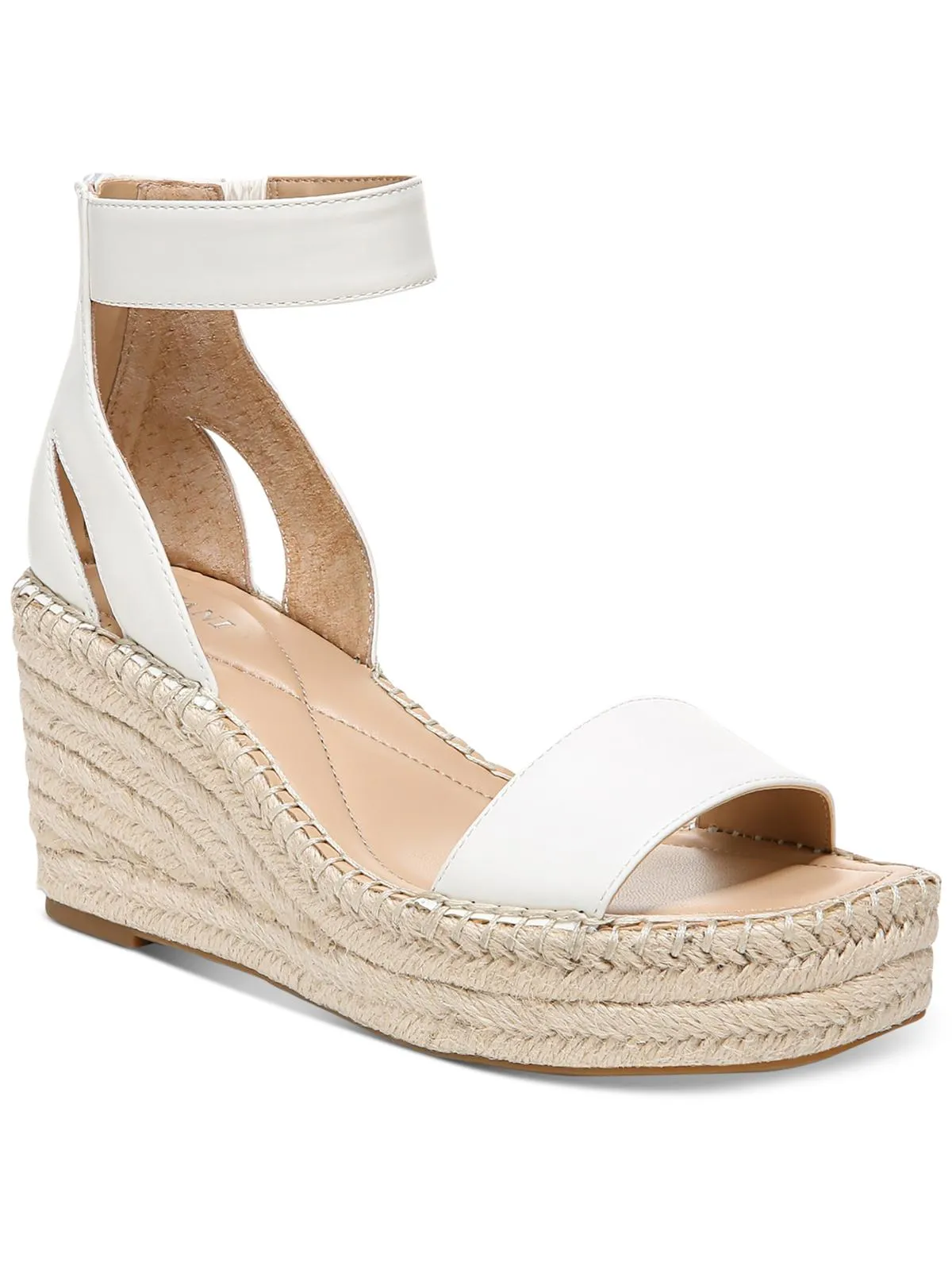 Cohjo Womens Faux Leather Padded Insole Wedge Sandals
