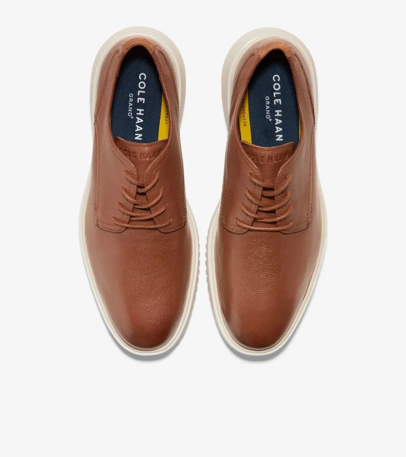 Cole Haan Grand  C36935 Men's US 7 Brown Leather Plain Toe Oxfords Shoes ZPO224