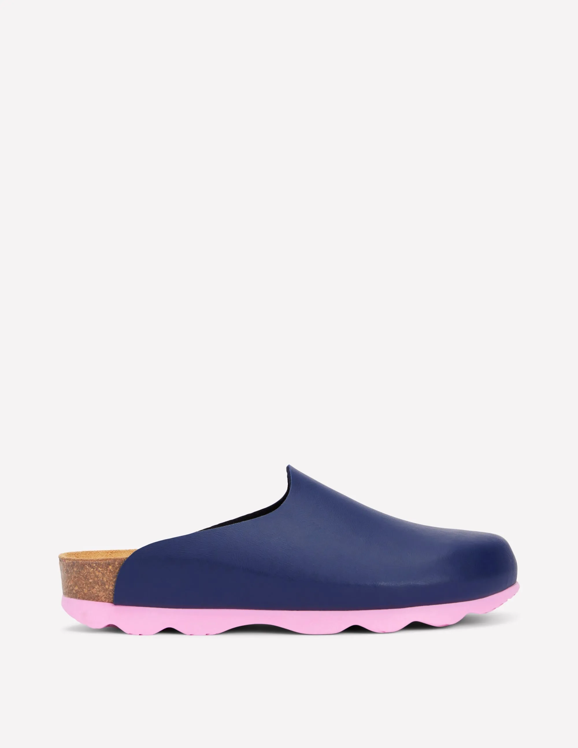Colour Block Clogs-Navy/Soft Pink