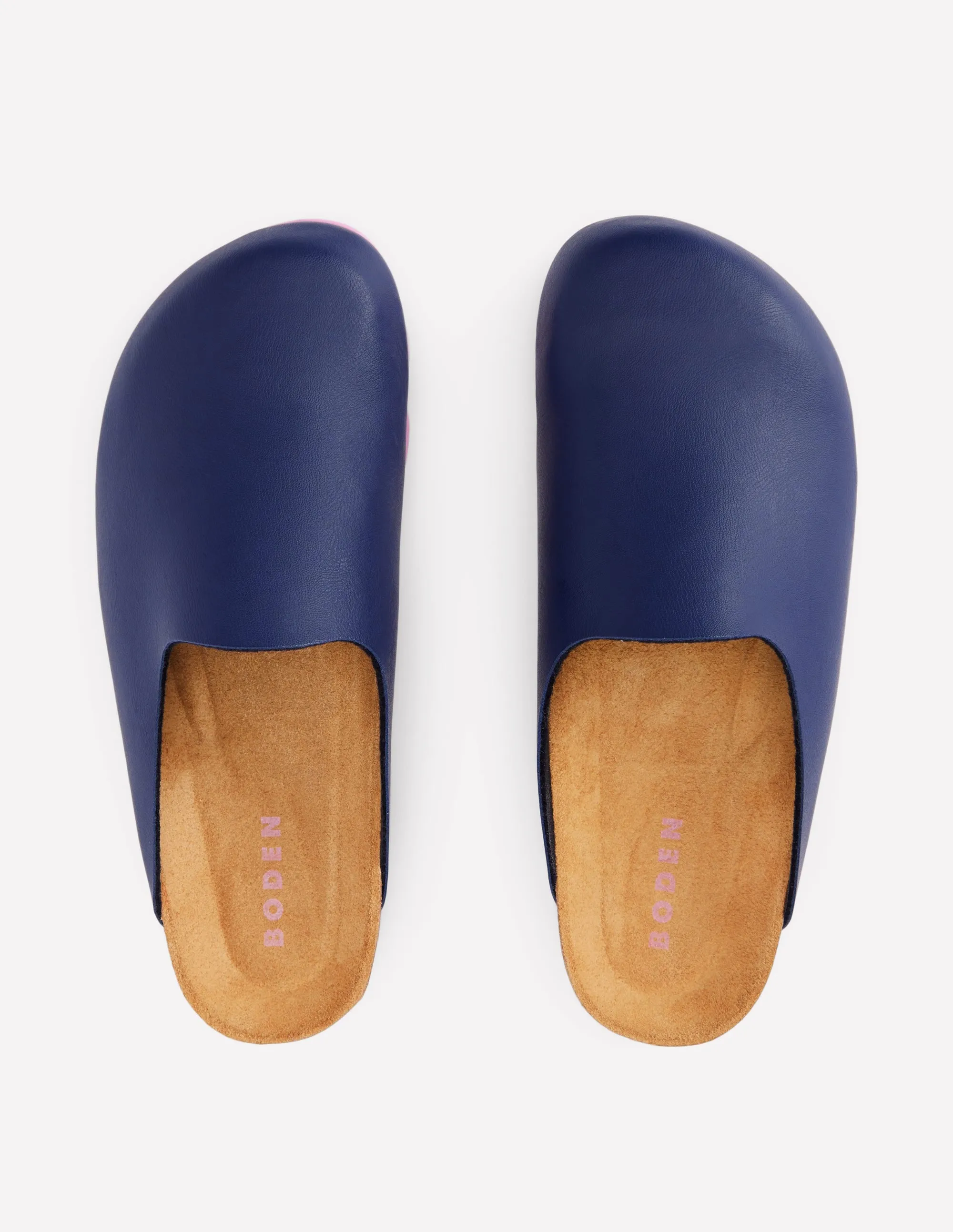 Colour Block Clogs-Navy/Soft Pink