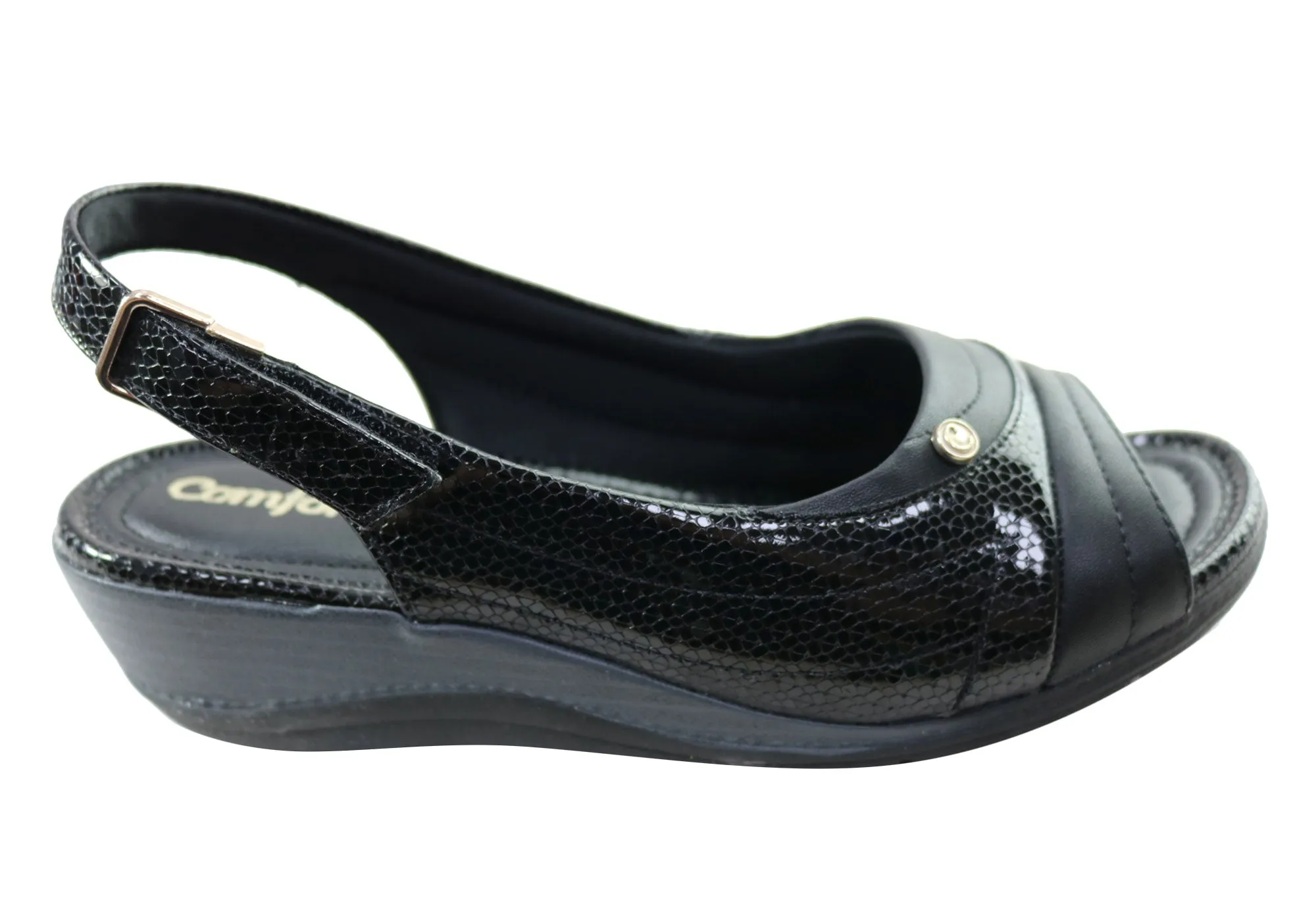 Comfortflex Keepler Womens Comfortable Wedge Sandals Made In Brazil Comfortflex Shoes