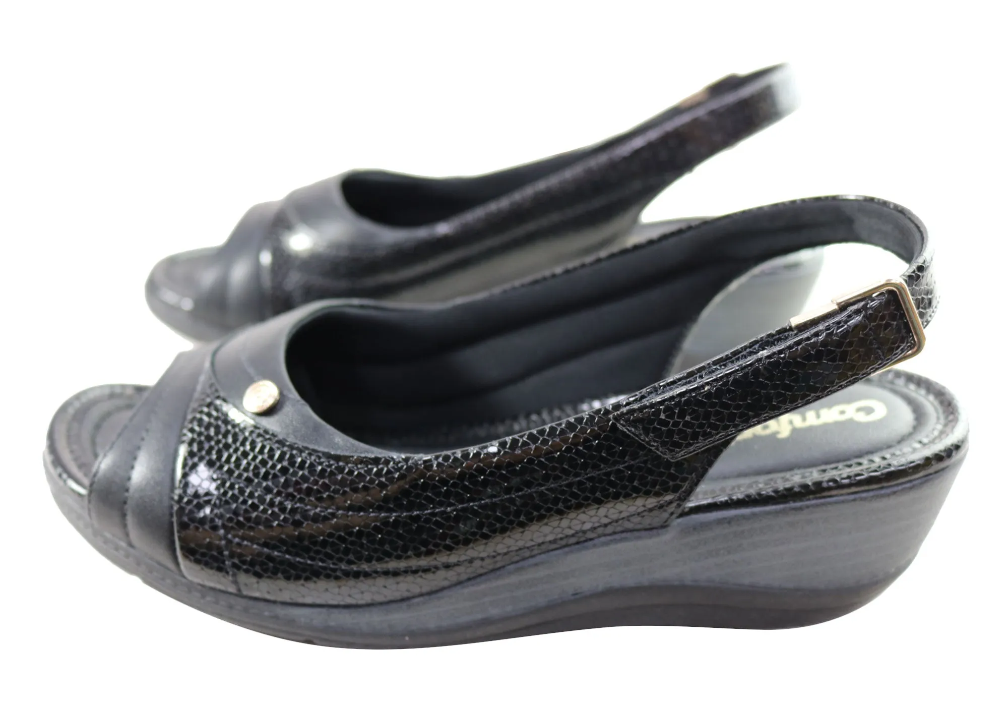 Comfortflex Keepler Womens Comfortable Wedge Sandals Made In Brazil Comfortflex Shoes