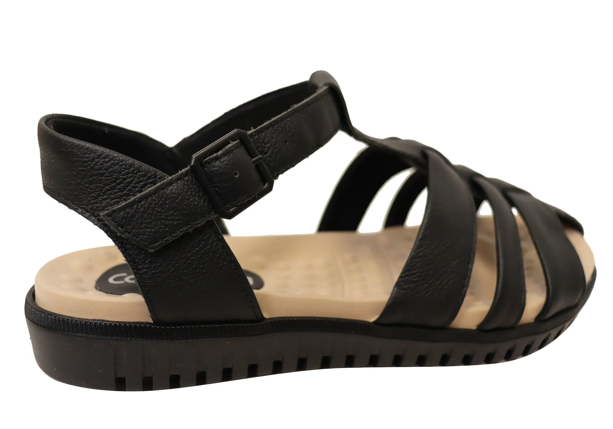Comfortflex Kelly Womens Comfortable Leather Sandals Made In Brazil Comfortflex Shoes