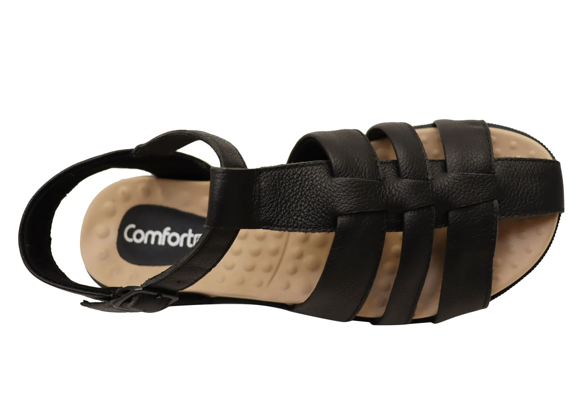 Comfortflex Kelly Womens Comfortable Leather Sandals Made In Brazil Comfortflex Shoes