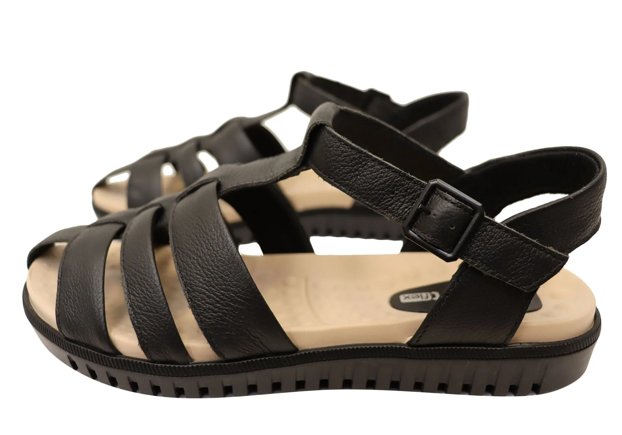 Comfortflex Kelly Womens Comfortable Leather Sandals Made In Brazil Comfortflex Shoes