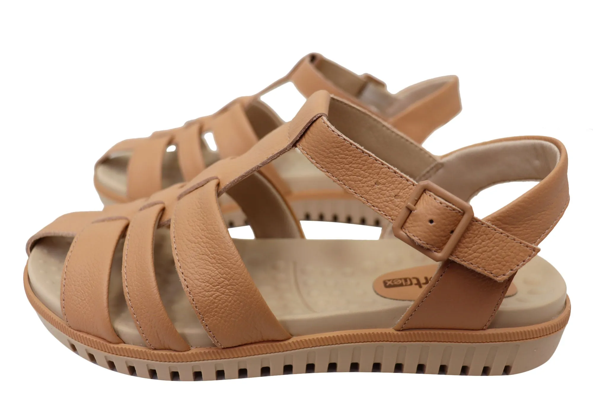 Comfortflex Kelly Womens Comfortable Leather Sandals Made In Brazil Comfortflex Shoes
