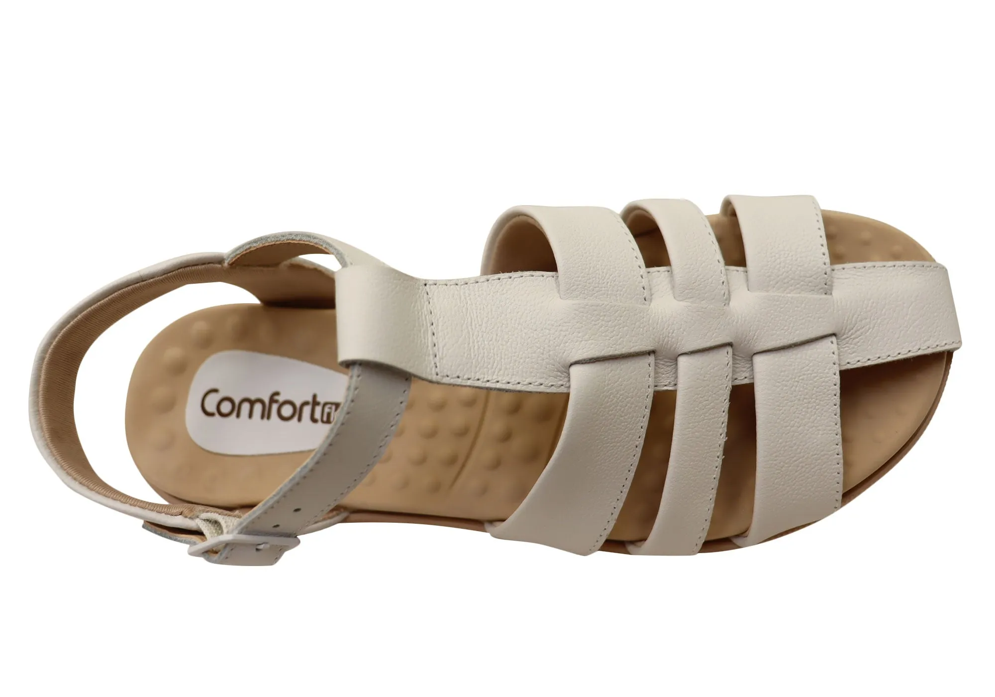 Comfortflex Kelly Womens Comfortable Leather Sandals Made In Brazil Comfortflex Shoes