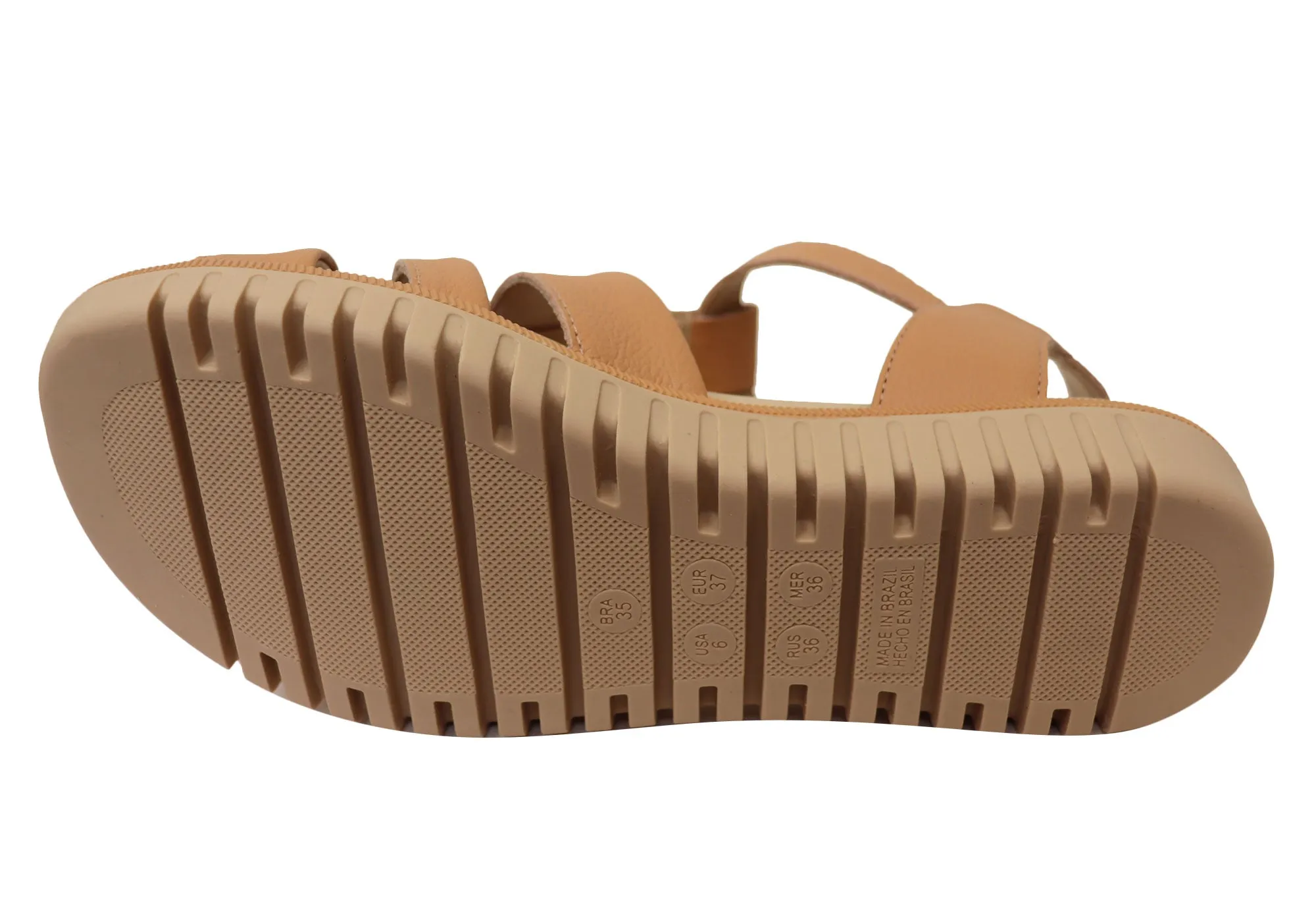 Comfortflex Kelly Womens Comfortable Leather Sandals Made In Brazil Comfortflex Shoes