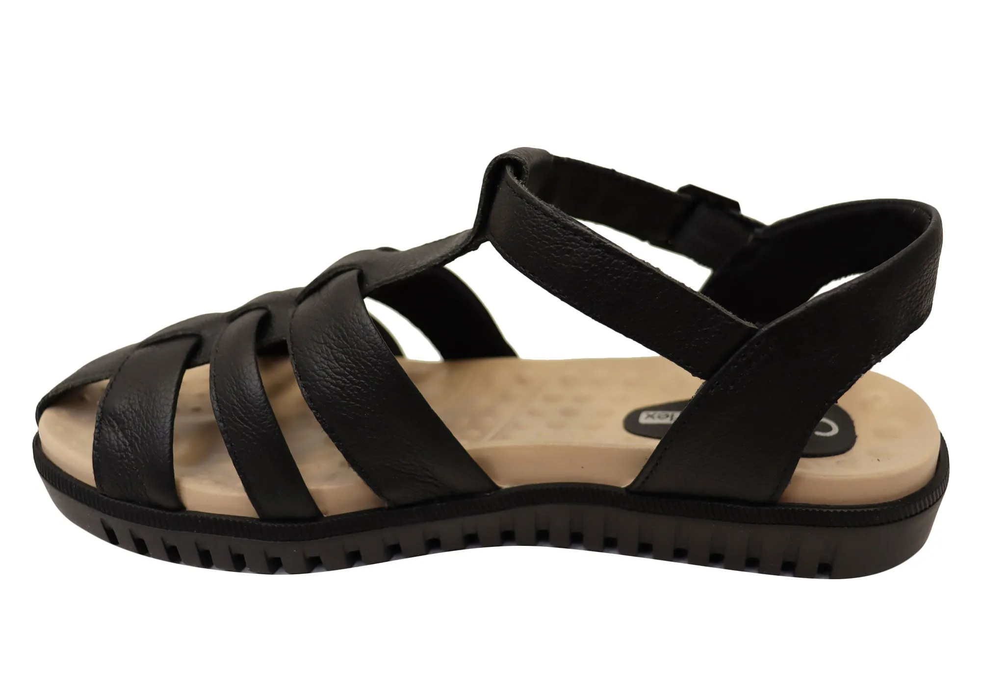 Comfortflex Kelly Womens Comfortable Leather Sandals Made In Brazil Comfortflex Shoes
